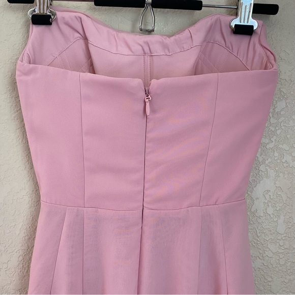 House of CB Adrienne Pink Quartz Strapless Gown NWOT size M A-C - Picture 12 of 16